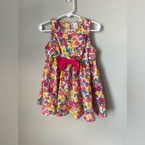 SHEIN Colorful Floral Kids Dress with Bow